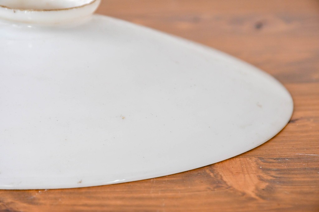 《引っ掛けシーリング式ペンダントライト加工費込み》　ヨーロッパヴィンテージ　シンプルな平笠ペンダントライト2個セット　(R-086958)