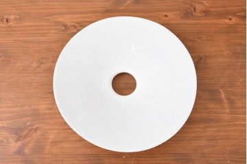 《引っ掛けシーリング式ペンダントライト加工費込み》　和製アンティーク　岩津硝子　扇印　シンプルな平笠ペンダントライト　(R-086959)