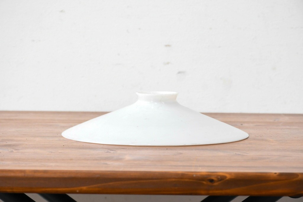 《引っ掛けシーリング式ペンダントライト加工費込み》　和製アンティーク　横地商会(Yokochi & Co.)　シンプルな平笠ペンダントライト　(R-086960)