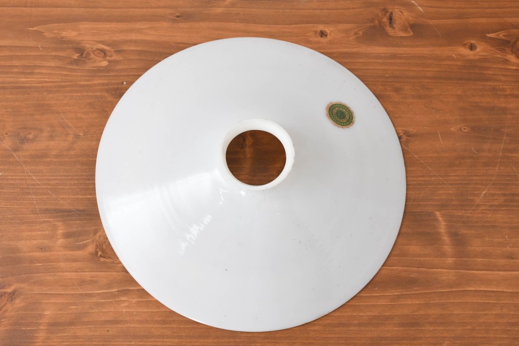 《引っ掛けシーリング式ペンダントライト加工費込み》　和製アンティーク　横地商会(Yokochi & Co.)　シンプルな平笠ペンダントライト　(R-086960)