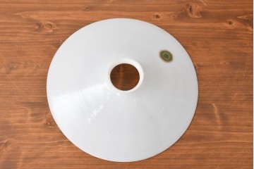 《引っ掛けシーリング式ペンダントライト加工費込み》　和製アンティーク　横地商会(Yokochi & Co.)　シンプルな平笠ペンダントライト　(R-086960)