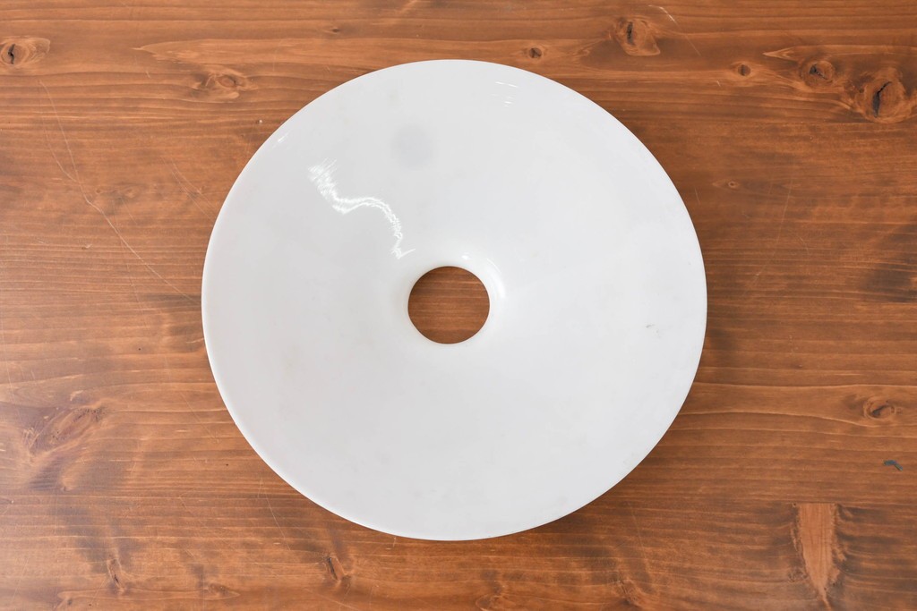 《引っ掛けシーリング式ペンダントライト加工費込み》　和製アンティーク　横地商会(Yokochi & Co.)　シンプルな平笠ペンダントライト　(R-086960)