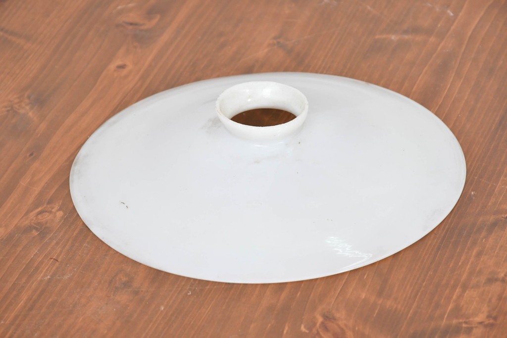 《引っ掛けシーリング式ペンダントライト加工費込み》　和製アンティーク　シンプルな平笠ペンダントライト　(R-086961)