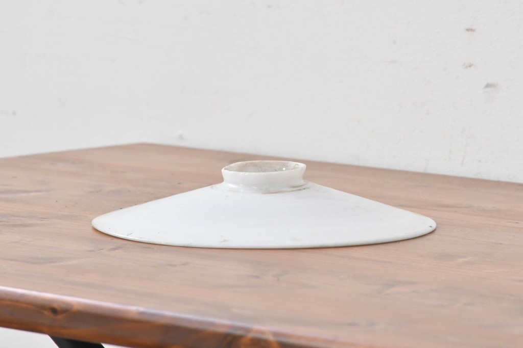 《引っ掛けシーリング式ペンダントライト加工費込み》　和製アンティーク　シンプルな平笠ペンダントライト　(R-086962)