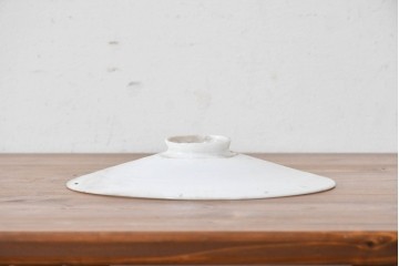 《引っ掛けシーリング式ペンダントライト加工費込み》　和製アンティーク　シンプルな平笠ペンダントライト　(R-086962)