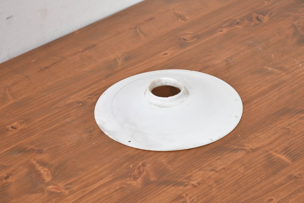 《引っ掛けシーリング式ペンダントライト加工費込み》　和製アンティーク　シンプルな平笠ペンダントライト　(R-086962)