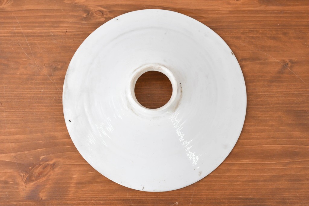 《引っ掛けシーリング式ペンダントライト加工費込み》　和製アンティーク　シンプルな平笠ペンダントライト　(R-086962)