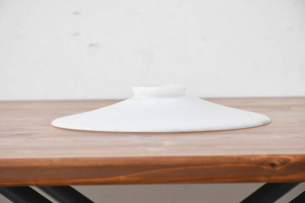 《引っ掛けシーリング式ペンダントライト加工費込み》　和製アンティーク　シンプルな平笠ペンダントライト　(R-086963)