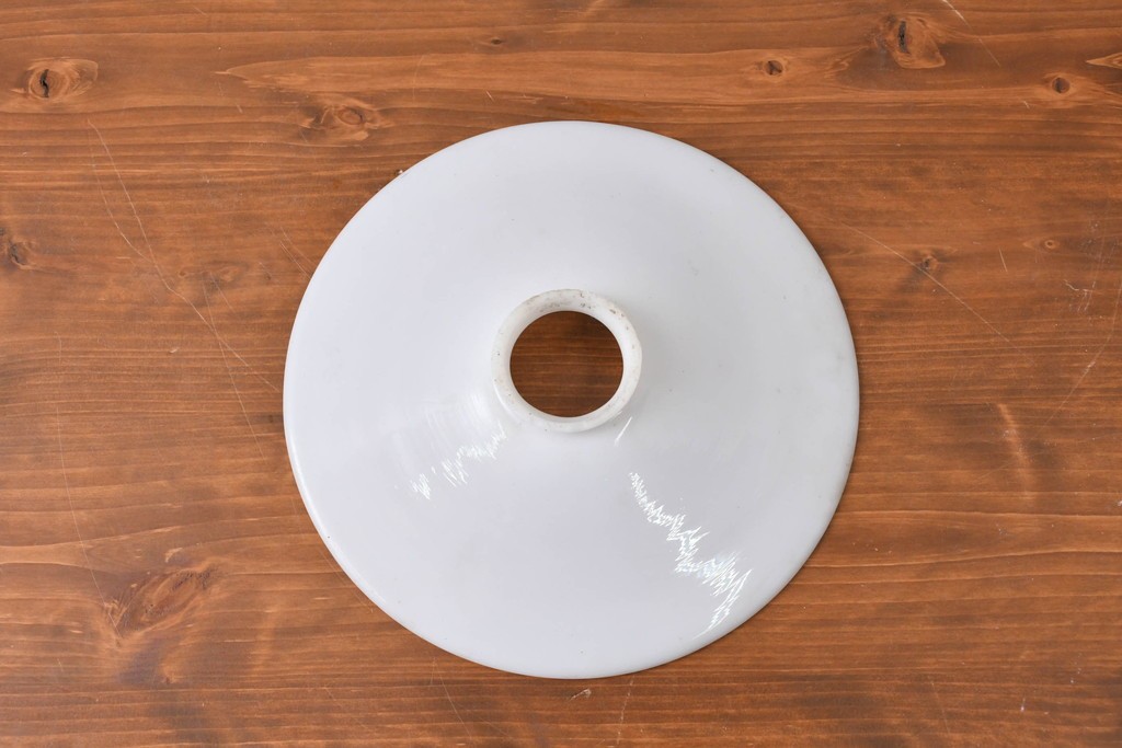 《引っ掛けシーリング式ペンダントライト加工費込み》　和製アンティーク　シンプルな平笠ペンダントライト　(R-086963)