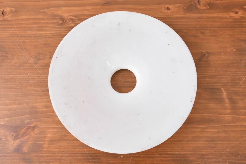 《引っ掛けシーリング式ペンダントライト加工費込み》　和製アンティーク　シンプルな平笠ペンダントライト　(R-086963)