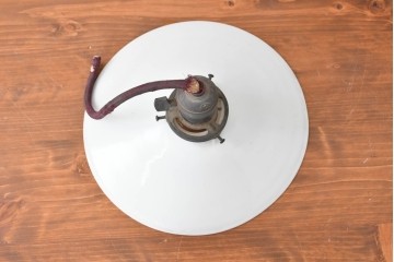 《引っ掛けシーリング式ペンダントライト加工費込み》　和製ヴィンテージ　東芝(TOSHIBA)製　シンプルな平笠ペンダントライト　(R-086964)