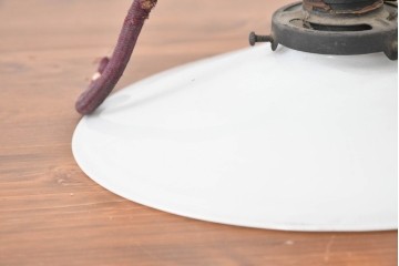 《引っ掛けシーリング式ペンダントライト加工費込み》　和製ヴィンテージ　東芝(TOSHIBA)製　シンプルな平笠ペンダントライト　(R-086964)