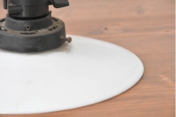 《引っ掛けシーリング式ペンダントライト加工費込み》　和製ヴィンテージ　昭和レトロ　シンプルな平笠ペンダントライト　(R-086965)