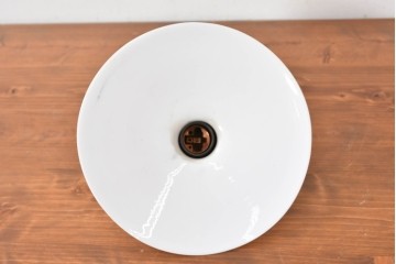 《引っ掛けシーリング式ペンダントライト加工費込み》　和製ヴィンテージ　昭和レトロ　シンプルな平笠ペンダントライト　(R-086965)