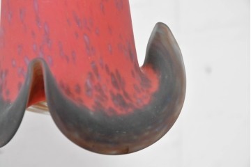 フランスヴィンテージ　Art de France(アール・ド・フランス)　アール・ヌーヴォー様式　溶かし込みガラスが美しい2灯テーブルランプ　(R-086971)