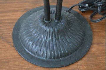 フランスヴィンテージ　Art de France(アール・ド・フランス)　アール・ヌーヴォー様式　溶かし込みガラスが美しい2灯テーブルランプ　(R-086971)