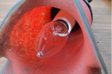 フランスヴィンテージ　Art de France(アール・ド・フランス)　アール・ヌーヴォー様式　溶かし込みガラスが美しい2灯テーブルランプ　(R-086971)