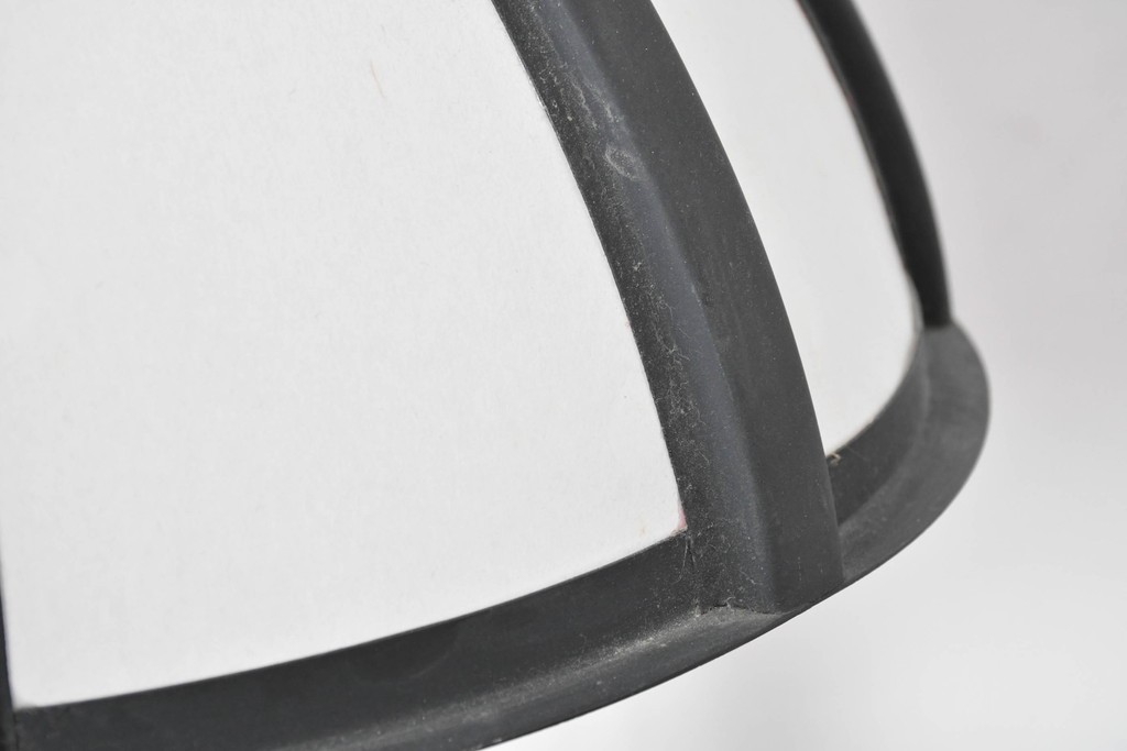 和製ヴィンテージ　柳沢木工所　金属フレーム×和紙張りの上品なテーブルランプ　(R-086976)