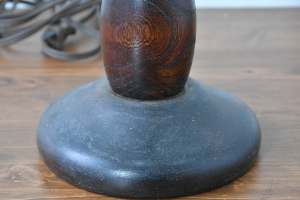 和製ヴィンテージ　柳沢木工所　金属フレーム×和紙張りの上品なテーブルランプ　(R-086976)