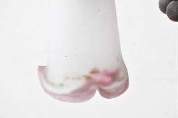 フランスアンティーク　Muller Freres Luneville(ミューラー兄弟)　溶かし込みガラスの優美な4灯シャンデリア　※補修あと有り　(R-086978)