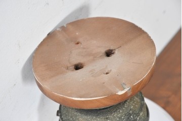 和製アンティーク　乳白色の球体シェードが可愛らしいシーリングライト　(R-086985)