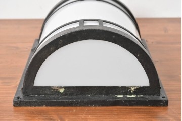 和製アンティーク　ブラックフレームが格好いいウォールライトカバー　(R-086989)