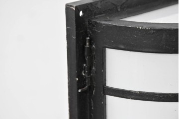 和製アンティーク　ブラックフレームが格好いいウォールライトカバー　(R-086989)