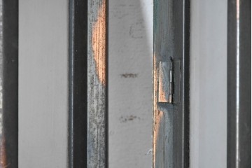 和製アンティーク　幾何学模様が印象的なウォールライトカバー2個セット　(R-086990)