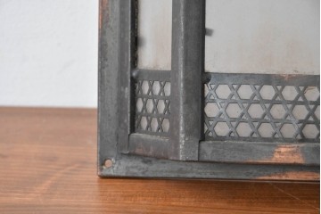 和製アンティーク　幾何学模様が印象的なウォールライトカバー2個セット　(R-086990)