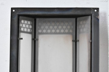 和製アンティーク　幾何学模様が印象的なウォールライトカバー2個セット　(R-086990)