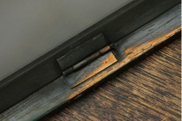 和製アンティーク　幾何学模様が印象的なウォールライトカバー2個セット　(R-086990)