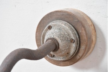 和製アンティーク　球体型ガラスシェードのウォールライト　(R-086991)