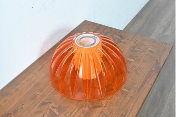 《引っ掛けシーリング式ペンダントライト加工費込み》和製ヴィンテージ　ナショナル(National、松下電工)　昭和レトロ　オレンジ色のペンダントライト　外箱付き　(R-086996)