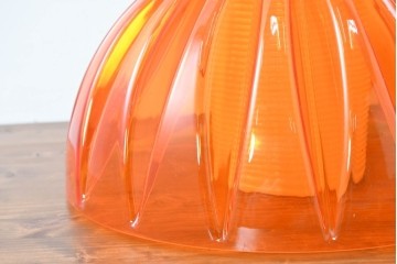 《引っ掛けシーリング式ペンダントライト加工費込み》和製ヴィンテージ　ナショナル(National、松下電工)　昭和レトロ　オレンジ色のペンダントライト　外箱付き　(R-086996)