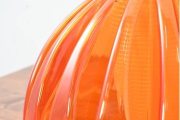 《引っ掛けシーリング式ペンダントライト加工費込み》和製ヴィンテージ　ナショナル(National、松下電工)　昭和レトロ　オレンジ色のペンダントライト　外箱付き　(R-086996)