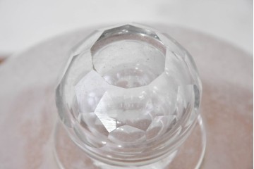 フランスアンティーク　取っ手がアクセントのガラスドーム　(R-086998)