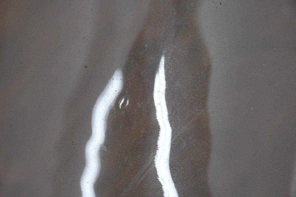 フランスアンティーク　取っ手がアクセントのガラスドーム　(R-086998)