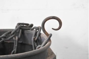 《直結式ペンダントライト加工費込み》　中古　金工職人　飯野歌之助作　ステンドグラスが彩るペンダントライト　(R-087001)