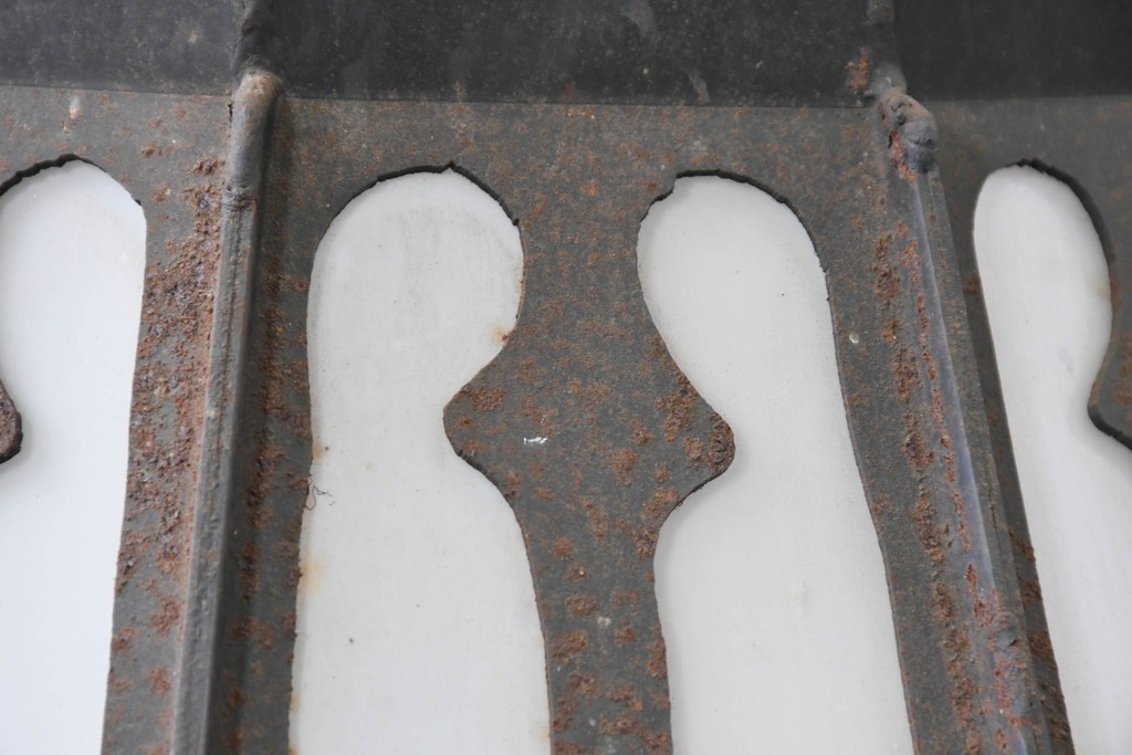 《直結式ペンダントライト加工費込み》　中古　金工職人　飯野歌之助作　ステンドグラスが彩るペンダントライト　(R-087001)