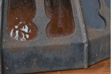 《直結式ペンダントライト加工費込み》　中古　金工職人　飯野歌之助作　ステンドグラスが彩るペンダントライト　(R-087001)