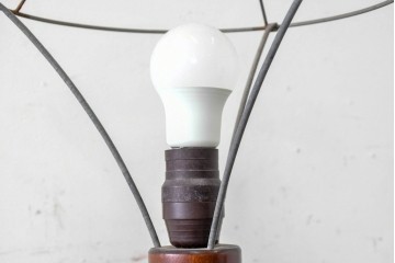 ヴィンテージ照明　松本民芸家具　挽き物の三本脚が目を惹くB型フロアスタンド　(R-087005)