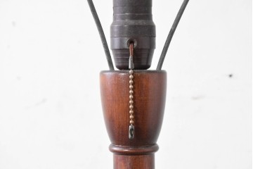 ヴィンテージ照明　松本民芸家具　挽き物の三本脚が目を惹くB型フロアスタンド　(R-087005)