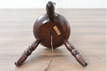 ヴィンテージ照明　松本民芸家具　挽き物の三本脚が目を惹くB型フロアスタンド　(R-087005)