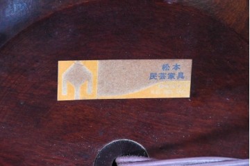 ヴィンテージ照明　松本民芸家具　挽き物の三本脚が目を惹くB型フロアスタンド　(R-087005)