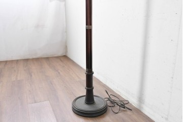 和製ヴィンテージ　希少デザイン　編み込みシェードが印象的なフロアスタンド　(R-087008)