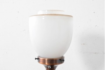 和製ヴィンテージ　希少デザイン　編み込みシェードが印象的なフロアスタンド　(R-087008)