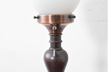 和製ヴィンテージ　希少デザイン　編み込みシェードが印象的なフロアスタンド　(R-087008)