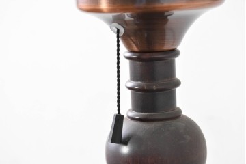 和製ヴィンテージ　希少デザイン　編み込みシェードが印象的なフロアスタンド　(R-087008)