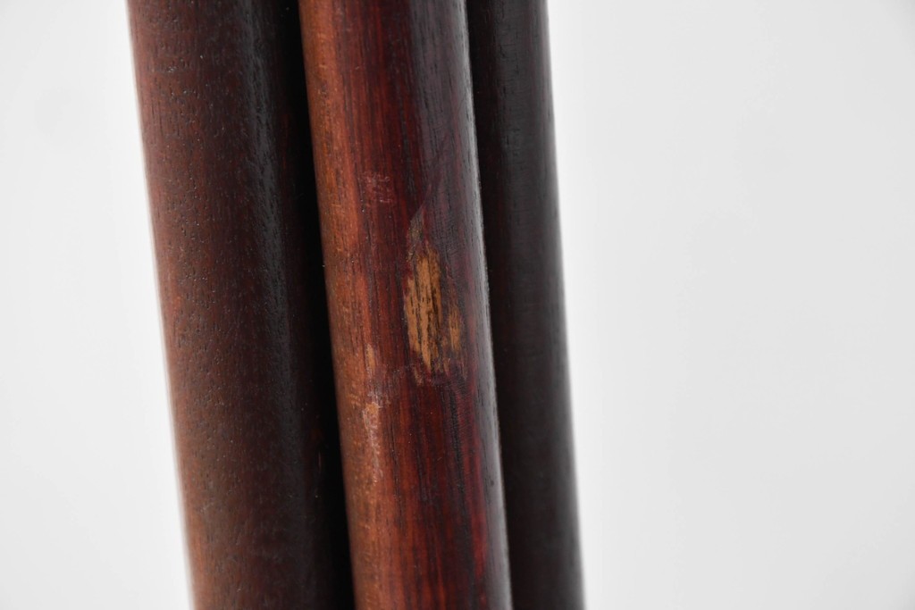 和製ヴィンテージ　希少デザイン　編み込みシェードが印象的なフロアスタンド　(R-087008)