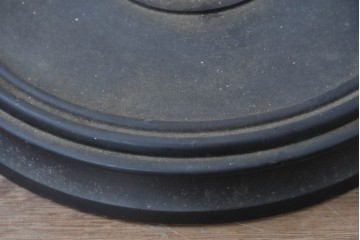 和製ヴィンテージ　希少デザイン　編み込みシェードが印象的なフロアスタンド　(R-087008)